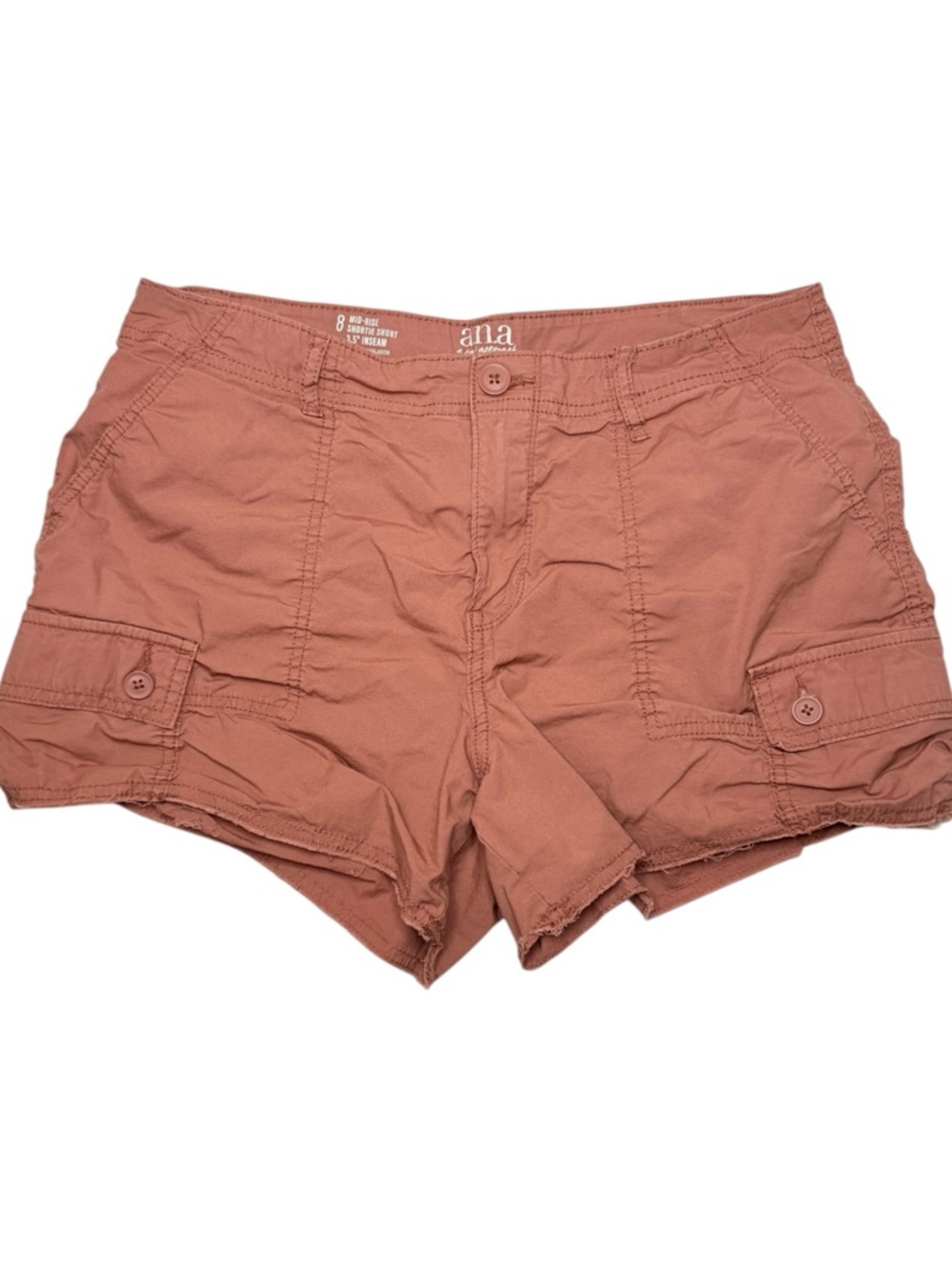 A.n.a Orange Midrise Shortie 3.5 Inseam Shorts Size 8